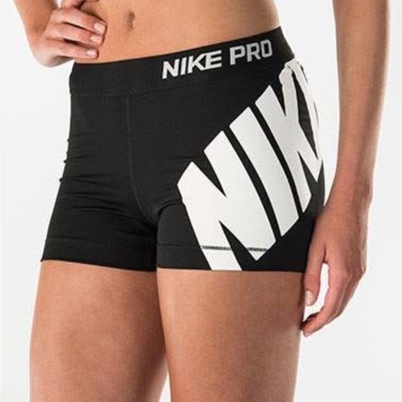 Nike Pro Women's Black and White Athletic Shorts - Picture 6 of 6